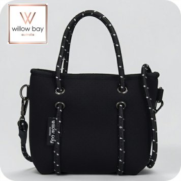 ウィローベイ ショルダーバッグ レディース ブランド WILLOWBAY ブティックタイニー マザーズバッグ  2WAY BLACK