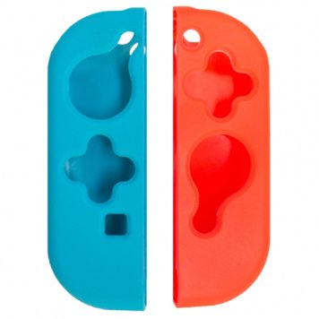 アンサー Switchジョイコン用 TPUきせかえカバー レッド&ブルー ANS-SW080RB