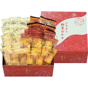 いろどり野菜おかき [26-7587-050] IR-34M おかき せんべい 和菓子 詰め合わせ ミックス 野菜おかき 個包装 国産もち米使用 贈り物 お祝い お返し 内祝い 出産 結婚 快気 プレゼント ギフト