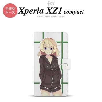 【手帳型 スマホ カバー ケース】【SO02K】【エクスペリア XZ1】手帳型 ケース SO-02K スマホ カバー Xperia XZ1 Compact エクスペリア キャラB 緑 nk-004s-so02k-dr1332【メール便送料無料】