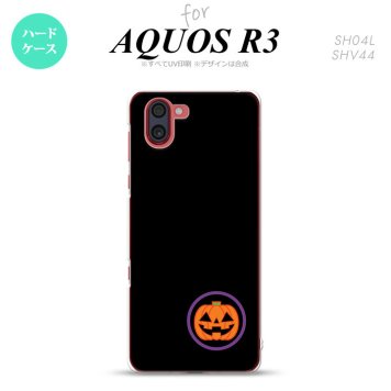 SH-04L SHV44 R3 AQUOS R3 スマホケース カバー ハロウィン カボチャポイント 黒 nk-r3-412