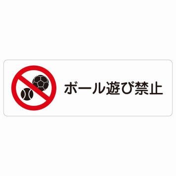 ボール遊び禁止 サインステッカー シール 長方形 犯罪防止 防犯 迷惑行為 安全対策 注意喚起 警告 お願い 防水 屋内 屋外 ピクトサイン 表示 案内 場所 看板 施設 おしゃれ シンプル