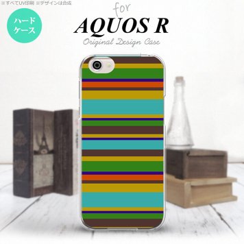 【SH03J】【スマホケース/スマホカバー】【アクオス R】SH03J スマホケース AQUOS R SH-03J カバー アクオス R ボーダー ターコイズ nk-sh03j-702【メール便送料無料】