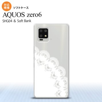 SHG04 SHG04 ZERO6 AQUOS zero6 スマホケース ソフトケース レース A 白 メンズ レディース nk-zero6-tp721