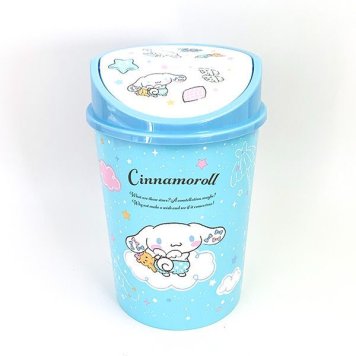 サンリオ シナモロール フタ付きダストボックス ゴミ箱 インテリア パープル