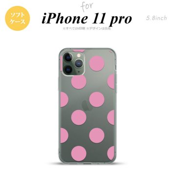 iPhone11Pro iPhone11 Pro スマホケース ソフトケース ドット 水玉 A ピンク メンズ レディース nk-i11p-tp004
