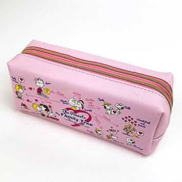 ピーナッツ スヌーピー Wファスナーポーチ 相関図 スヌーピー ピンク グッズ  (MCOR)(MCD)