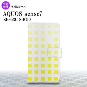 sense7 sense7 手帳型スマホケース カバー スクエア ドット 黄 2022年 11月発売 nk-004s-sens7-dr1364