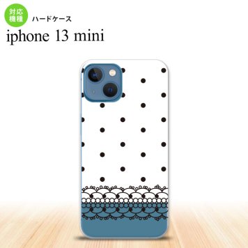 iPhone13mini iPhone13 mini ケース ハードケース ドット レース B 白  nk-i13m-358