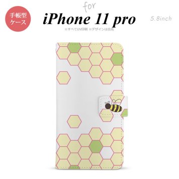 iPhone11Pro iPhone11 Pro 手帳型スマホケース カバー ハニー クリア 緑  nk-004s-i11p-dr1682