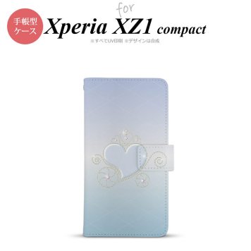 【手帳型 スマホ カバー ケース】【SO02K】【エクスペリア XZ1】手帳型 ケース SO-02K スマホ カバー Xperia XZ1 Compact エクスペリア ハート(F) 青 nk-004s-so02k-dr319【メール便送料無料】