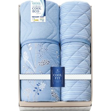 冬の贈り物ご挨拶  冷感＆オールシーズンパイル 肌ふとん＆敷パット COOL FIT 肌ふとん：140×190cm、敷パット：100×200cm