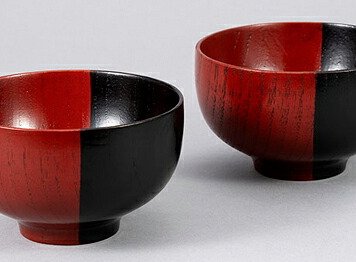 朱と黒　夫婦汁椀 インテリア 漆器 盆 カタログギフト 景品 粗品