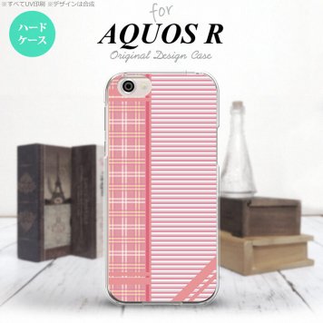【SH03J】【スマホケース/スマホカバー】【アクオス R】SH03J スマホケース AQUOS R SH-03J カバー アクオス R チェック・ボーダー 赤 nk-sh03j-1606【メール便送料無料】