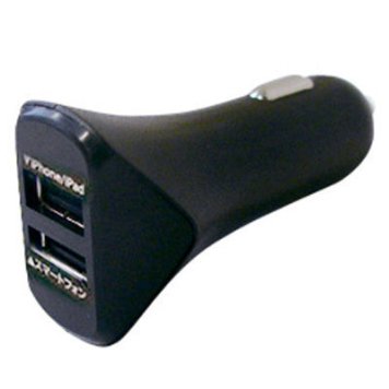 カシムラ 車載用DC充電器 DC-3.4A-USB 2ポート ブラック+microUSBケーブル AJ-450