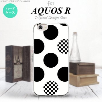 【SH03J】【スマホケース/スマホカバー】【アクオス R】SH03J スマホケース AQUOS R SH-03J カバー アクオス R 水玉A 白×黒 nk-sh03j-1112【メール便送料無料】