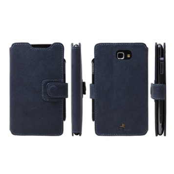 AEJEX イタリア製高級レザー使用GALAXY Note用ケース (ブルー) AS-AJD5-BL