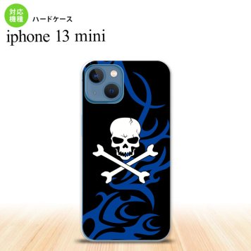 iPhone13mini iPhone13 mini ケース ハードケース ドクロ 白 青  nk-i13m-871