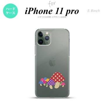 iPhone11Pro iPhone11 Pro スマホケース ハードケース きのこ クリア メンズ レディース nk-i11p-741