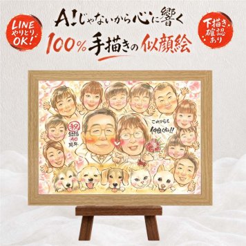 結婚記念日 似顔絵 プレゼント 手描き 名入れ 贈り物 ギフト ルビー婚式 記念日 結婚記念日 結婚40周年 お祝い 大人数 家族 夫婦 お父さん ご夫婦 両親 下書き確認 修正無料 名入れ サプライズ 一生もの そっくり かわいい 40周年 記念 思い出 感謝 結婚祝い 初任給 白寿祝い 披露宴 お祝いの品 闘病中の方への励まし 快気祝い 卒寿祝い 米寿祝い