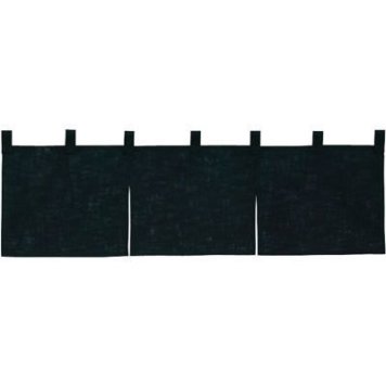 TKG (Total Kitchen Goods) 半間のれん 綿麻無地 001-01(黒) YHV0107