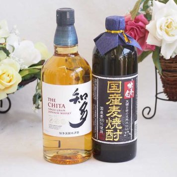 贈り物ギフト ジャパニーズウイスキーと本格麦焼酎対決セット 知多700ml独奏会 国産麦27°(大分県)720ml