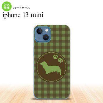 iPhone13mini iPhone13 mini ケース ハードケース 犬 ダックスフンド A 緑  nk-i13m-814