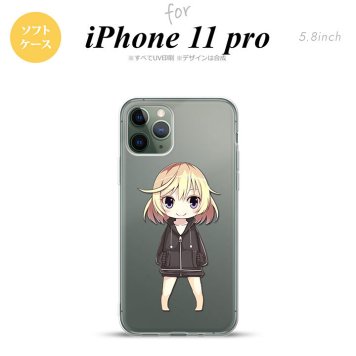 iPhone11Pro iPhone11 Pro スマホケース ソフトケース 女の子 C クリア メンズ レディース nk-i11p-tp1334