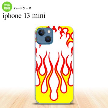 iPhone13mini iPhone13 mini ケース ハードケース ファイヤー 炎 白 黄  nk-i13m-1306