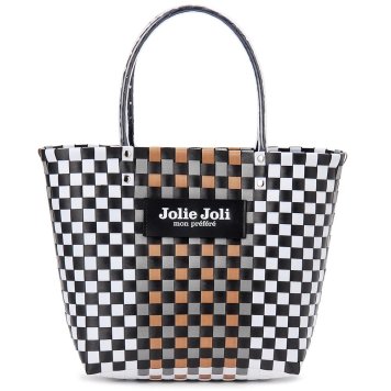 ジョリージョリ　Jolie Joli　トートバッグ　2024112L ブラック＆ホワイト (001)　メッシュトートバッグ (L)　レディース