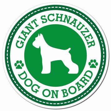 GIANT SCHNAUZER ジャイアントシュナウザー グリーン 肉球 カーサイン 車 マグネットステッカー 犬 マグネット 強力 直径13cm 丸型 おしゃれ かわいい ドラレコステッカー 安全対策 危険運転 煽り運転 アニマル 動物 犬種別 屋外 防水 屋内 肉球マーク