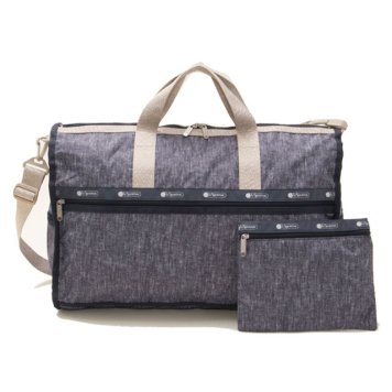 レスポートサック LeSportsac ボストンバッグ 斜めがけバッグ 7185 E127 LARGE WEEKENDER ラージウィークエンダー FIELD DENIM デニムブルー+ベージュ