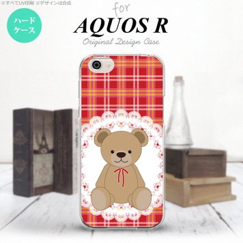 【SH03J】【スマホケース/スマホカバー】【アクオス R】SH03J スマホケース AQUOS R SH-03J カバー アクオス R くま(B) 赤 nk-sh03j-755【メール便送料無料】