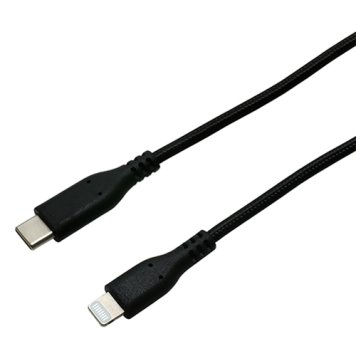 ミヨシ 高耐久Lightning-USB Type-Cケーブル 2m ブラック SCL-T20N/BK
