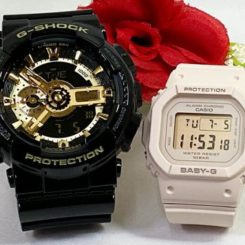 ペアウオッチ gショック恋人たちのGショック ペアウオッチ G-SHOCK BABY-G  ペア腕時計 カシオ 2本セット  GA-110GB-1AJF BGD-565-4JF 電池式 アナデジ デジタル お揃い 人気  婚約　夫婦 高級　クリスマス プレゼント おすすめ誕生日 御祝い還暦 銀婚式 結婚記念日 婚約
