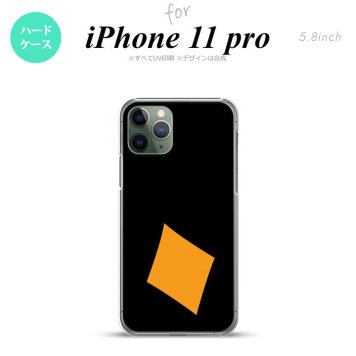iPhone11Pro iPhone11 Pro スマホケース ハードケース トランプ ダイヤ 黒 オレンジ メンズ レディース nk-i11p-545