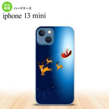 iPhone13mini iPhone13 mini ケース ハードケース サンタ 紺  nk-i13m-636