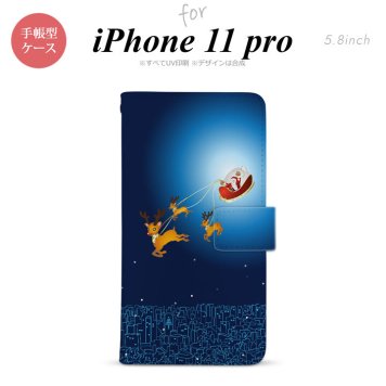 iPhone11Pro iPhone11 Pro 手帳型スマホケース カバー サンタ  nk-004s-i11p-dr636