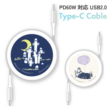 ムーミン 充電ケーブル Moomin リトルミイ  キャラクター グッズ Type C PD60W対応 CtoC スマホ キャラクター グッズ オシャレ かわいい 同期 充電 ケーブル コード USB スマホ タブレット USB2.0 タイプC MMN-254