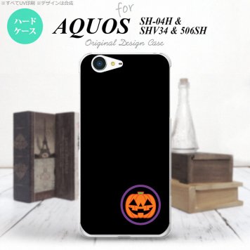 【SH04H】【スマホケース/スマホカバー】【アクオス ゼータ】SH04H スマホケース AQUOS ZETA SH04H カバー アクオス ゼータ ハロウィン カボチャポイント 黒 nk-sh04h-412【メール便送料無料】