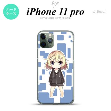 iPhone11Pro iPhone11 Pro スマホケース ハードケース 女の子 C 青 メンズ レディース nk-i11p-1338