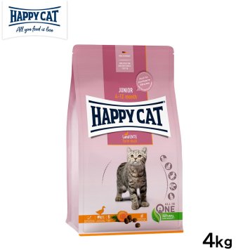 ハッピーキャット HAPPY CAT キャットフード ヤング ジュニア ファーム ダック（平飼いの鴨/穀物不使用） 4kg