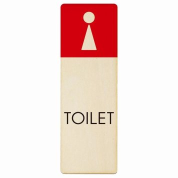 トイレ プレート 木製 女 D1 長方形 縦書き 9x27cm ドア サインステッカー ピクトサイン トイレマーク表示 案内 注意 施設 御手洗 TOILET おしゃれ シンプル 安全対策