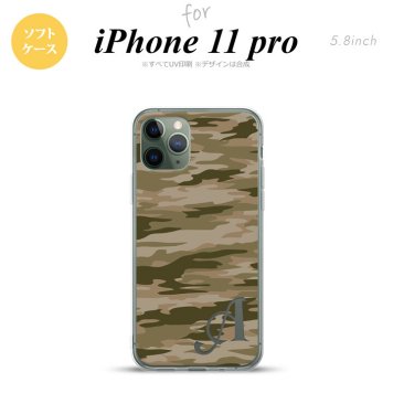 iPhone11Pro iPhone11 Pro スマホケース ソフトケース タイガー 迷彩 C 緑 +アルファベット メンズ レディース nk-i11p-tp1174i