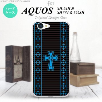 【SH04H】【スマホケース/スマホカバー】【アクオス ゼータ】SH04H スマホケース AQUOS ZETA SH04H カバー アクオス ゼータ ゴシック 黒×水色 nk-sh04h-1009【メール便送料無料】