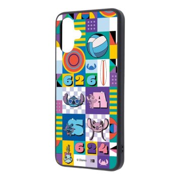 Galaxy A25 5G / ディズニー / maru 衝撃吸収 バンパー ハイブリッドケース / スティッチとエンジェル_総柄 ※送料無料(ポスト投函)