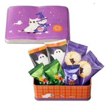 メリーチョコレート マジカルナイト 7個入 マジカルニャイト ハロウィン お菓子 缶 お配り ギフト プレゼント チョコ チョコレート クッキー マシュマロ