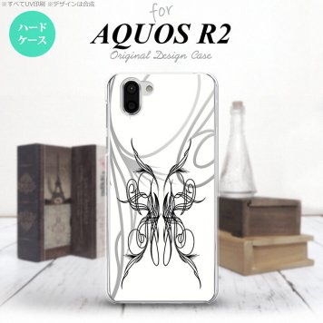 AQUOS R2 アクオス アール2 SH-03K SHV42 専用 スマホケース カバー ハードケース ピンスト 白×黒 nk-r2-1248[スマホ,スマホケース,スマホカバー,ケース,カバー,ジャケット]