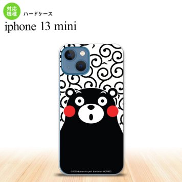 iPhone13mini iPhone13 mini ケース ハードケース くまモン 唐草 白 黒  nk-i13m-km28