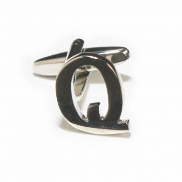 鎌倉カフス工房 アルファベットQカフスボタン（バラ売り）・カフリンクス メンズ  cf323 結婚式 旦那 プレゼント ギフト 彼氏 父の日 誕生日プレゼント